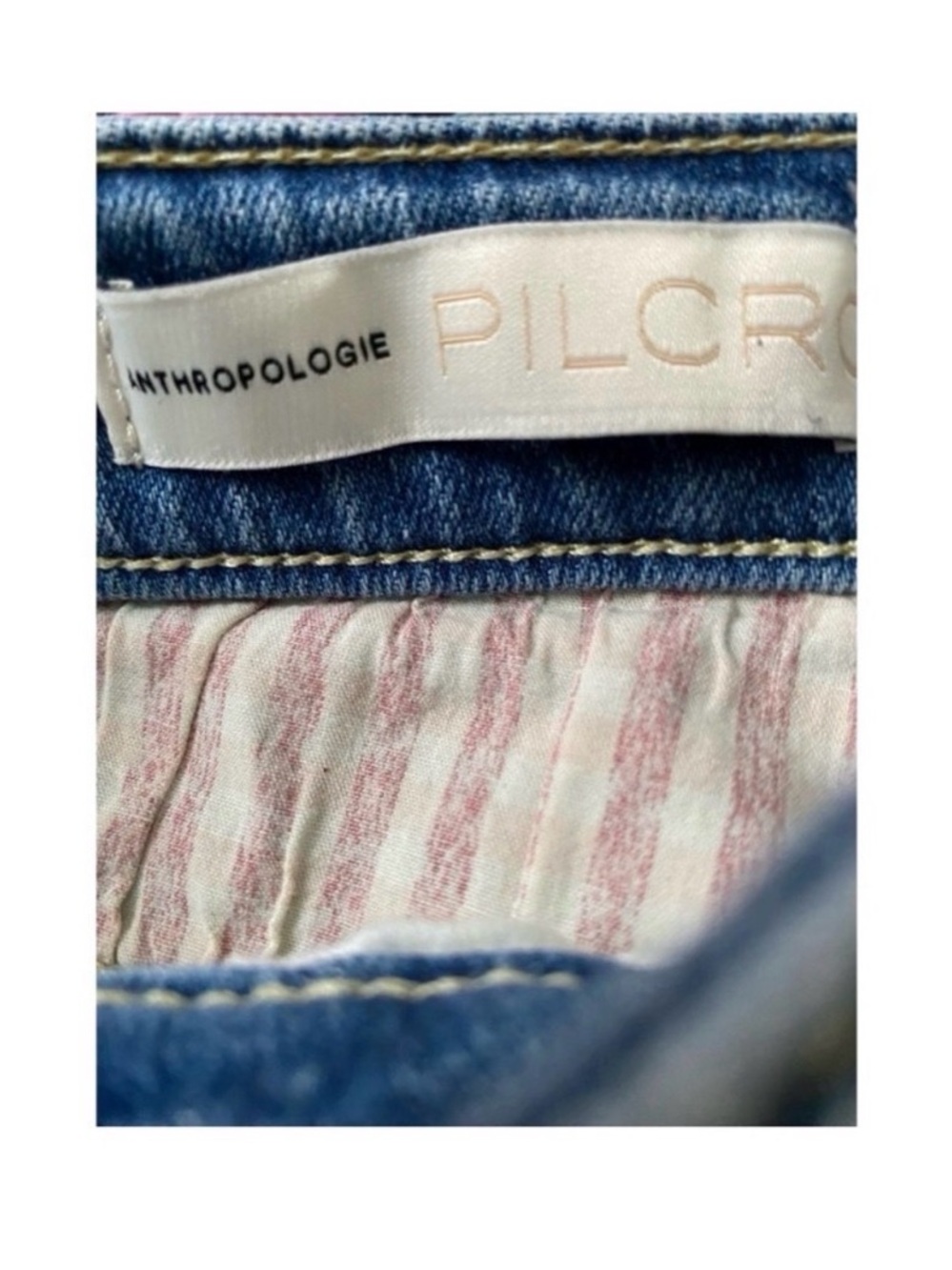 ANTHROPOLOGIE Pilcro High Rise Paint Splatter Jean Shorts Size 28 - Picture 9 of 10